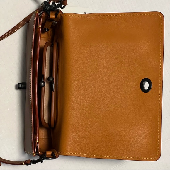 Coach Saddle Leather Turnlock Crossbody Dinky 1941 NWT - Picture 6 of 8